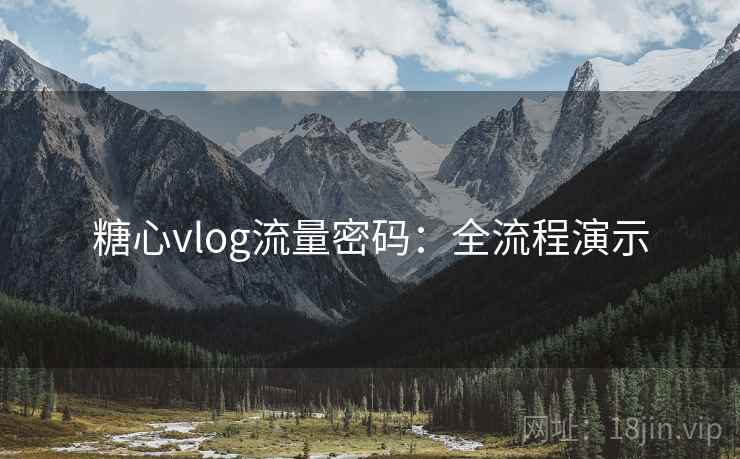 糖心vlog流量密码：全流程演示